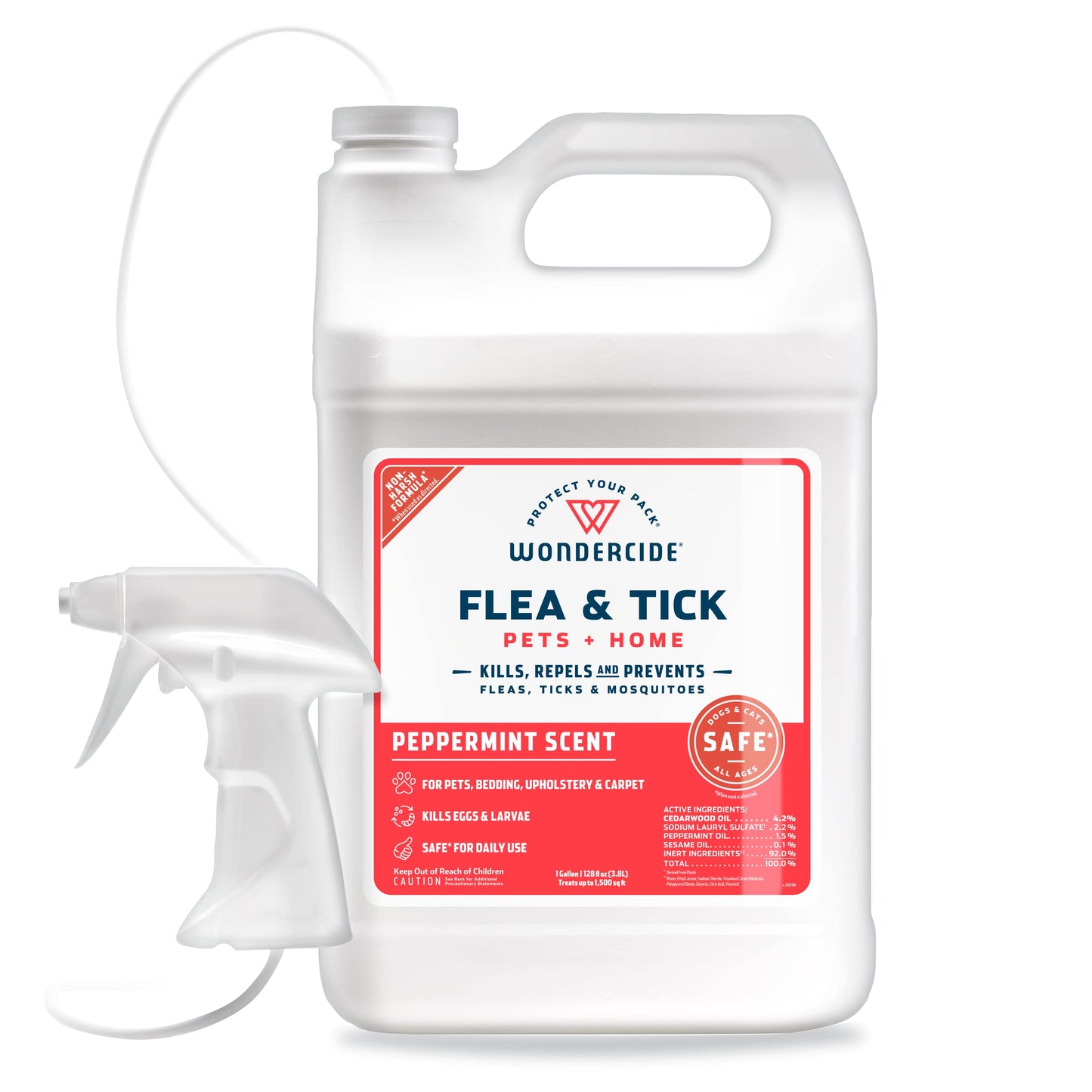 HOTWondercide - Flea, Tick & Mosquito Spray for Pets and Home with Natural Essential Oils - Killer, Control, Prevention, Treatment - Lemongrass 16 oz