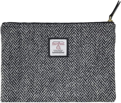 HOTHarris Tweed Coin Purse Handmade Lipstick Bag Vintage British Portable Credit Card ID Wallet with YKK Zipper for Women men (Mint Green, Large)