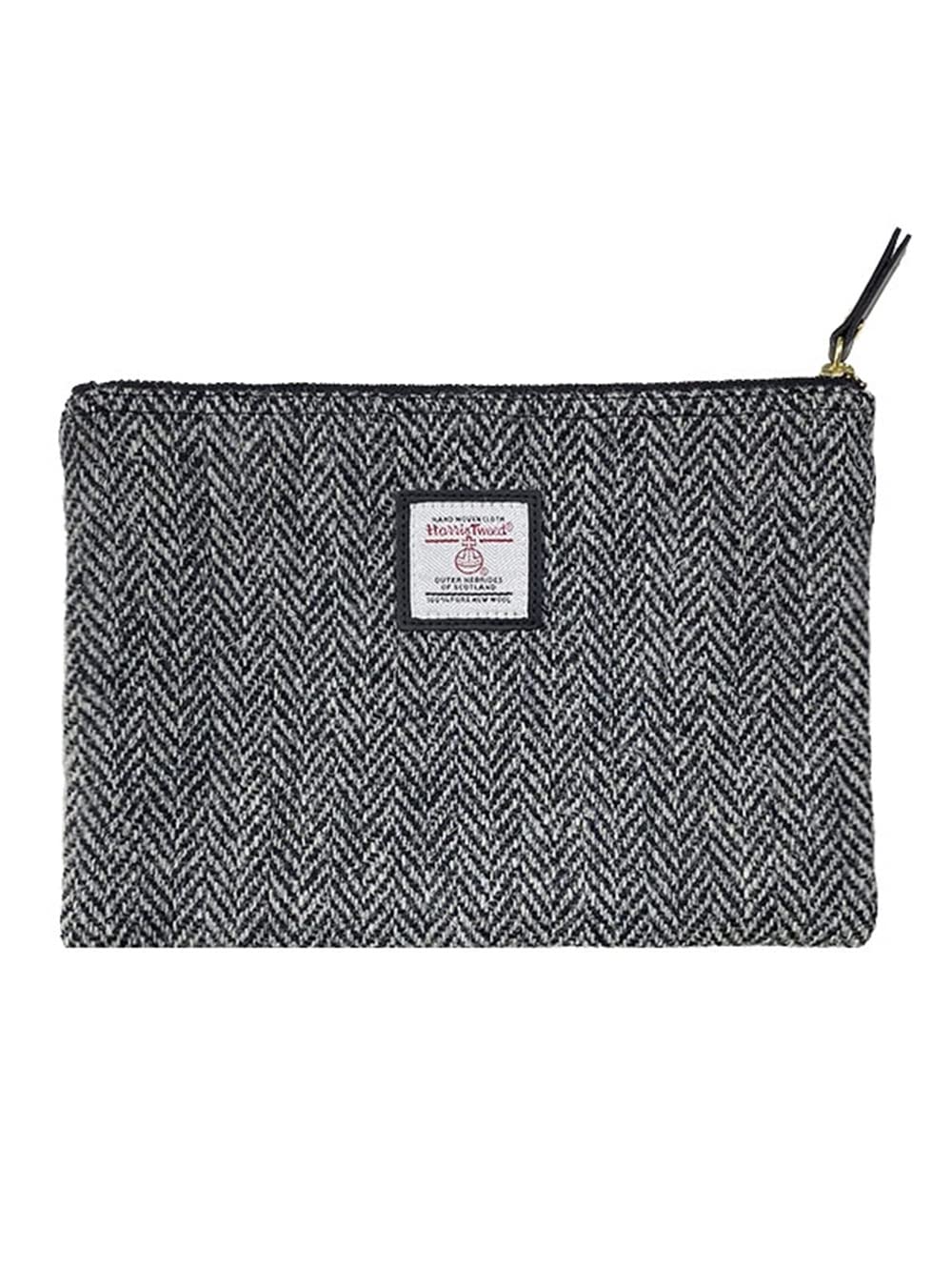 HOTHarris Tweed Coin Purse Handmade Lipstick Bag Vintage British Portable Credit Card ID Wallet with YKK Zipper for Women men (Mint Green, Large)