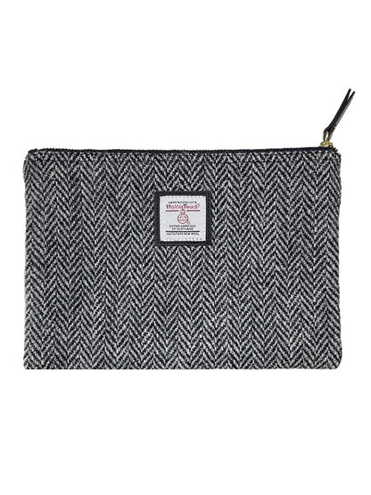 HOTHarris Tweed Coin Purse Handmade Lipstick Bag Vintage British Portable Credit Card ID Wallet with YKK Zipper for Women men (Mint Green, Large)