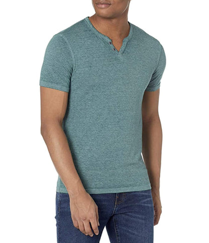 HOTLucky Brand Men's Venice Burnout Notch Neck Tee Shirt