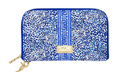 HOTLilly Pulitzer Travel Wallet Passport Holder, Chick Magnet | Vegan Leather Wristlet Wallet for Women, Travel Document Organizer with Removable Strap and Interior Organization Pockets
