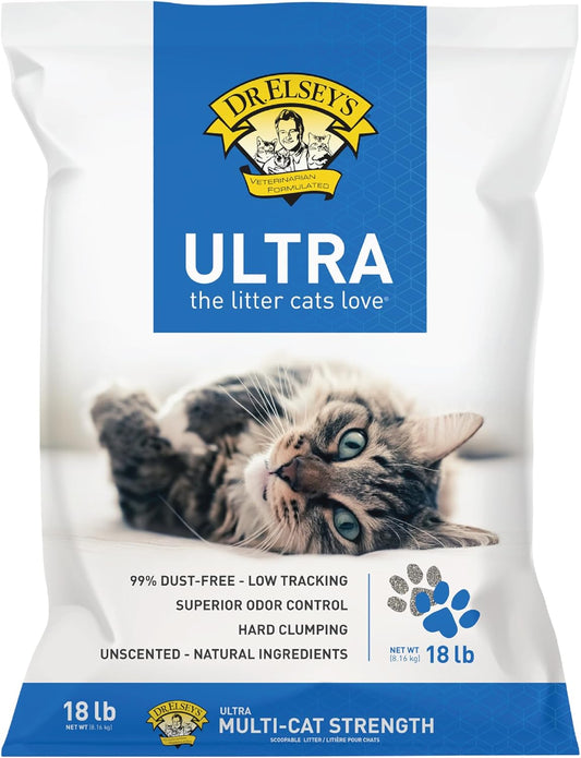 HOTDr. Elsey's Ultra Unscented Clumping Clay Cat Litter 18 lb Bag