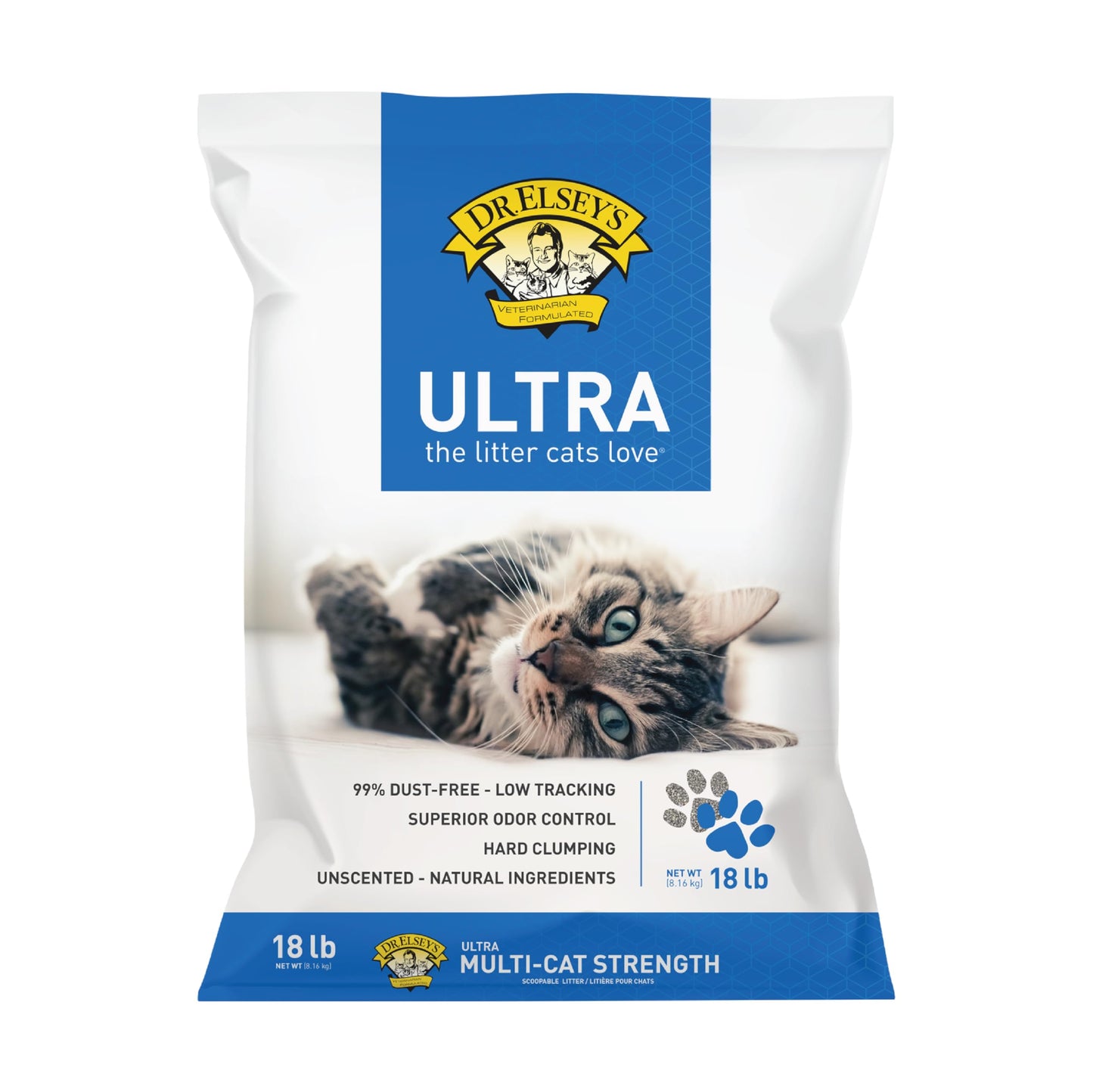 HOTDr. Elsey's Ultra UnScented Clumping Clay Cat Litter 40 lb. Bag