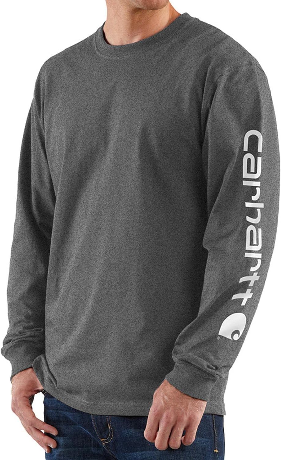 HOTCarhartt Men's Dearborn Loose Long-Sleeve Logo T-Shirt Closeout