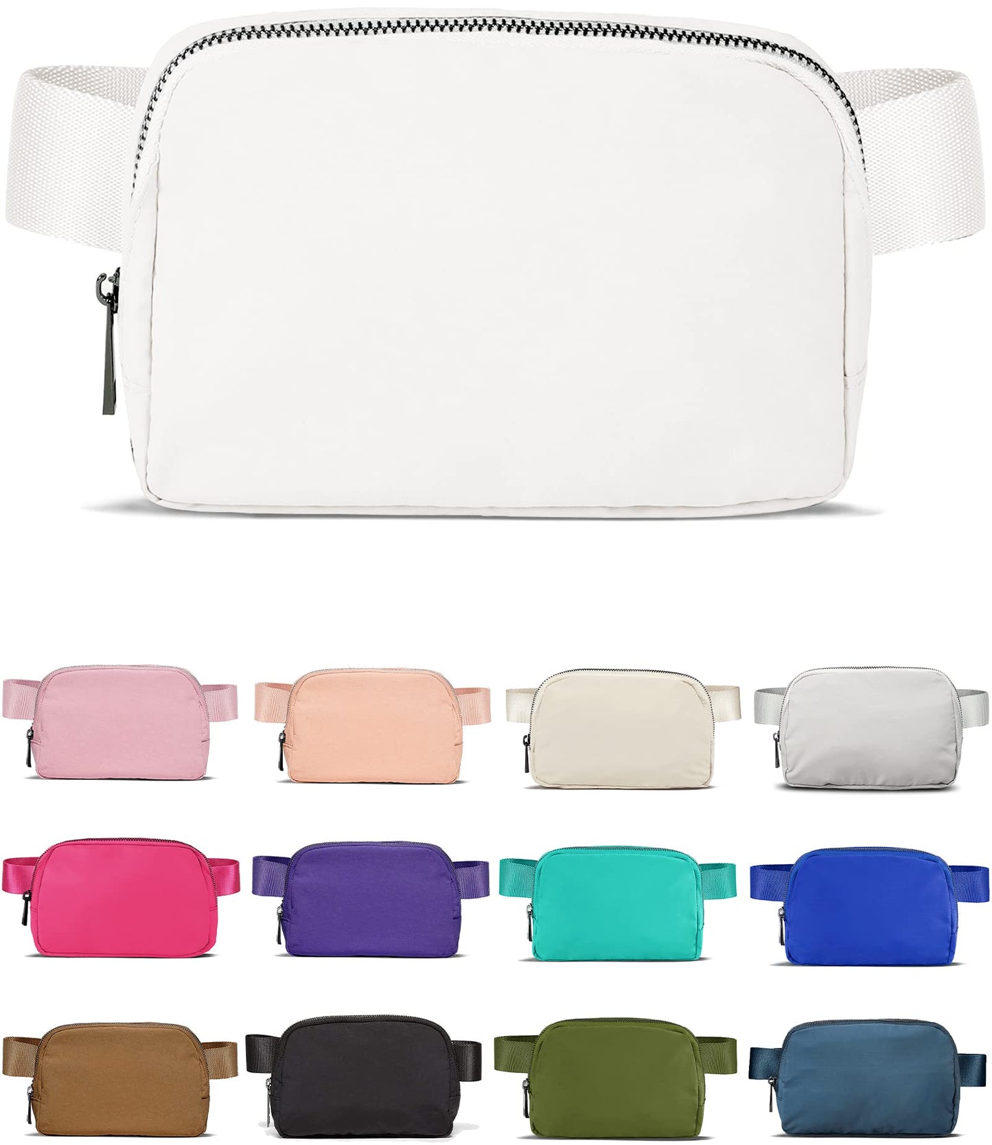 HOTYOSHUYUKI Fanny Pack Crossbody Bag Trendy Waterproof Small Sling Cross Body Purse for Women Men Fashion Waist Packs Mini Belt Pouch Chest Bum Hip Bag Lulu Dupes for Travel Vacation Running Black