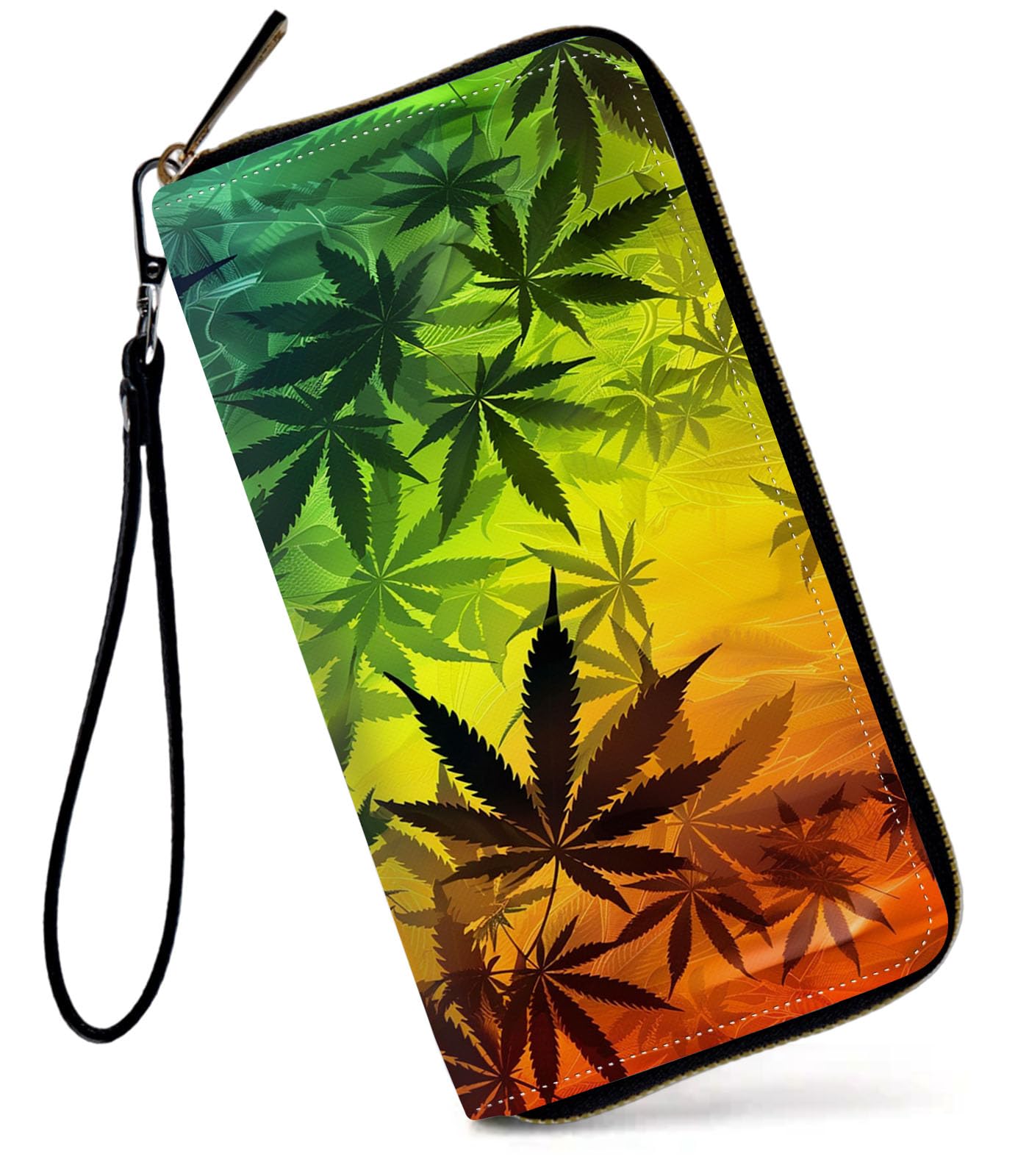 HOTWomens Wallet, Large Capacity RFID Blocking PU Leather Wristlet Wallets for Women Ladies Men Credit Card Holder Zipper Wallet Phone Holder Clutch Travel Purse, Art Moon Starry Night