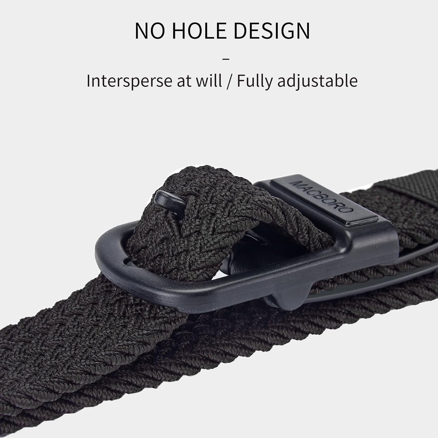 HOTTSA Approved Non Metal Plastic Buckle Hypoallergenic Belt for Men
