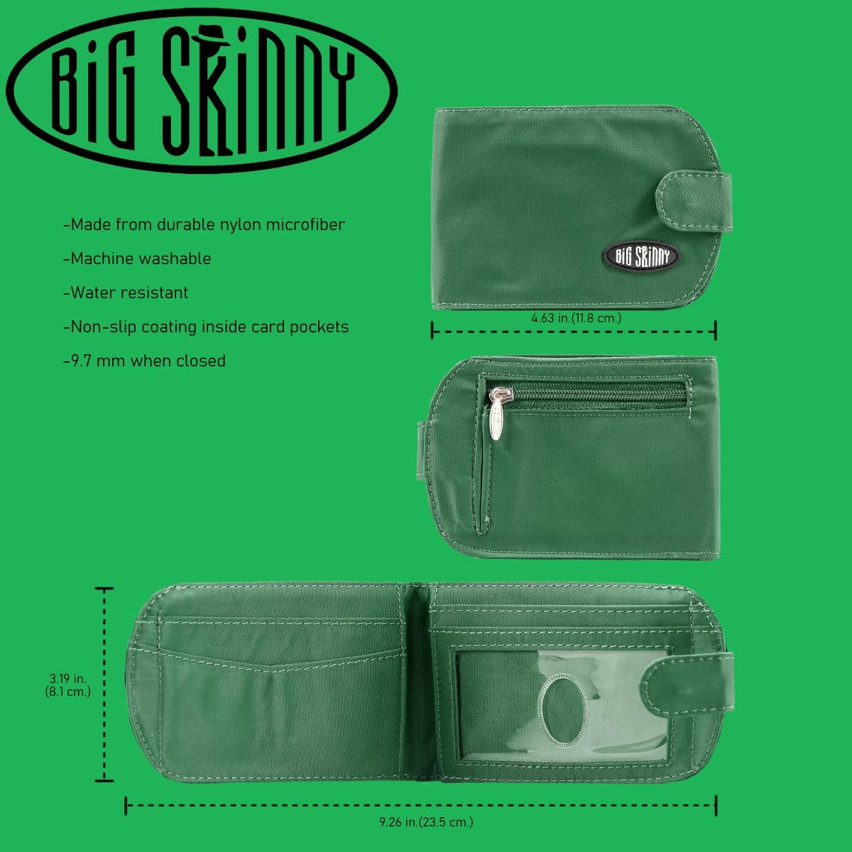 HOTBig Skinny Women's Taxicat Bi-Fold Slim Wallet, Holds Up to 25 Cards