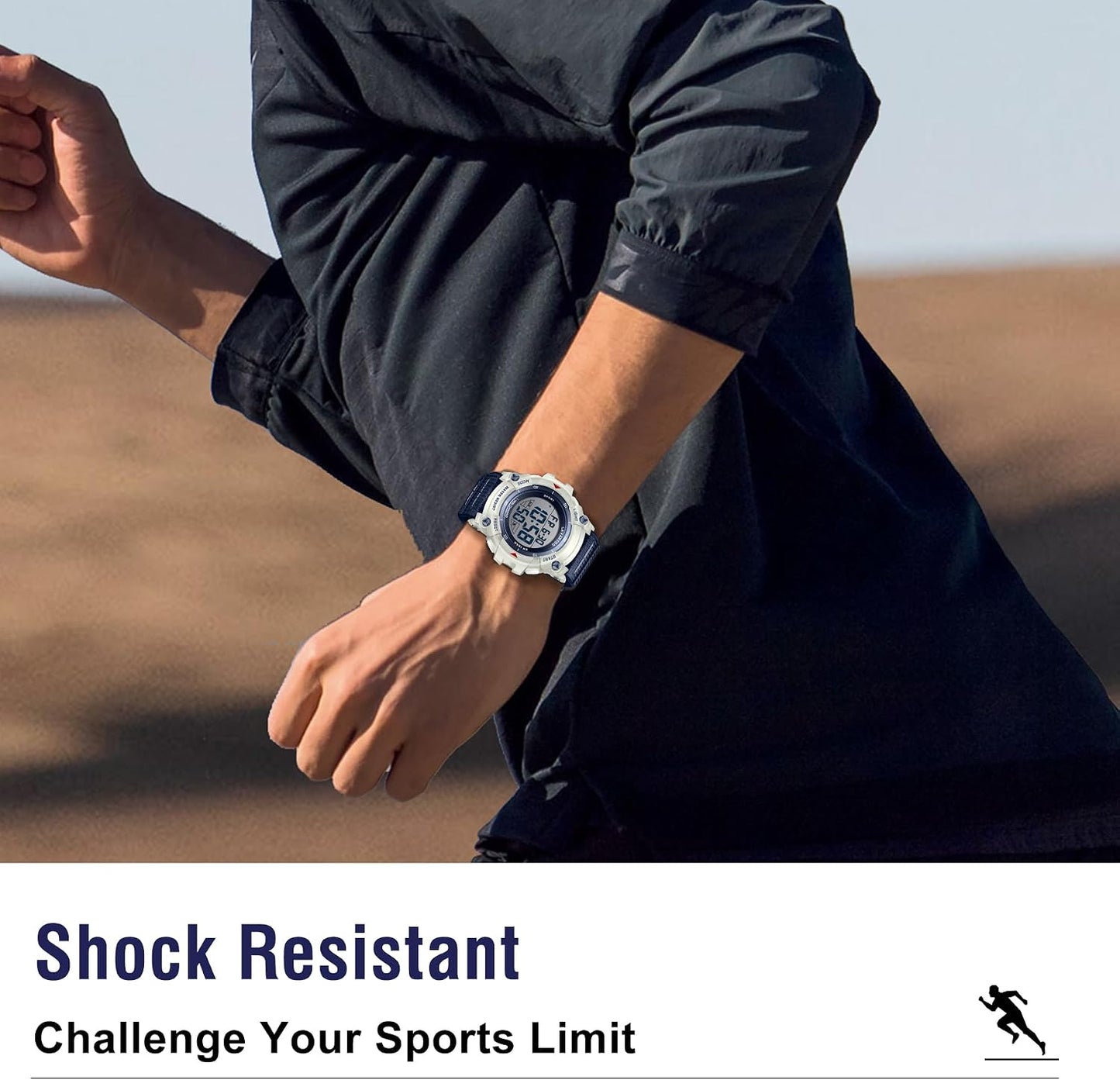 HOTMen's Digital Watch Sports Outdoor Waterproof Watches for Men with LED Backlight Alarm Stopwatch Mens Watches Digital Chronograph Military Date