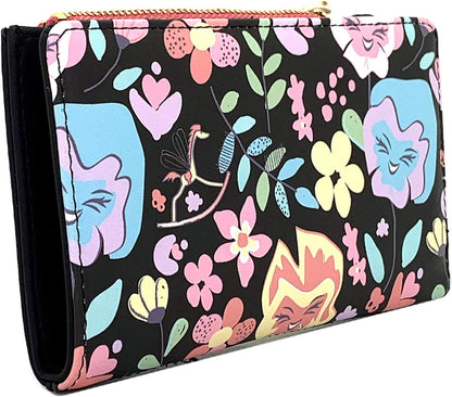 HOTLoungefly x Disney Alice in Wonderland Flowers AOP Canvas Wallet (Multi, One Size)