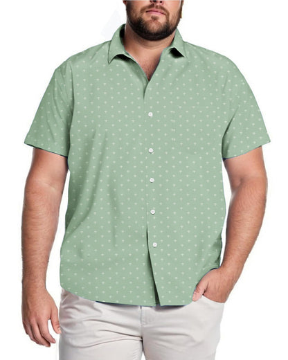 HOTCOOFANDY Big & Tall Shirts for Men Short Sleeve Button Down Casual Dress Shirts