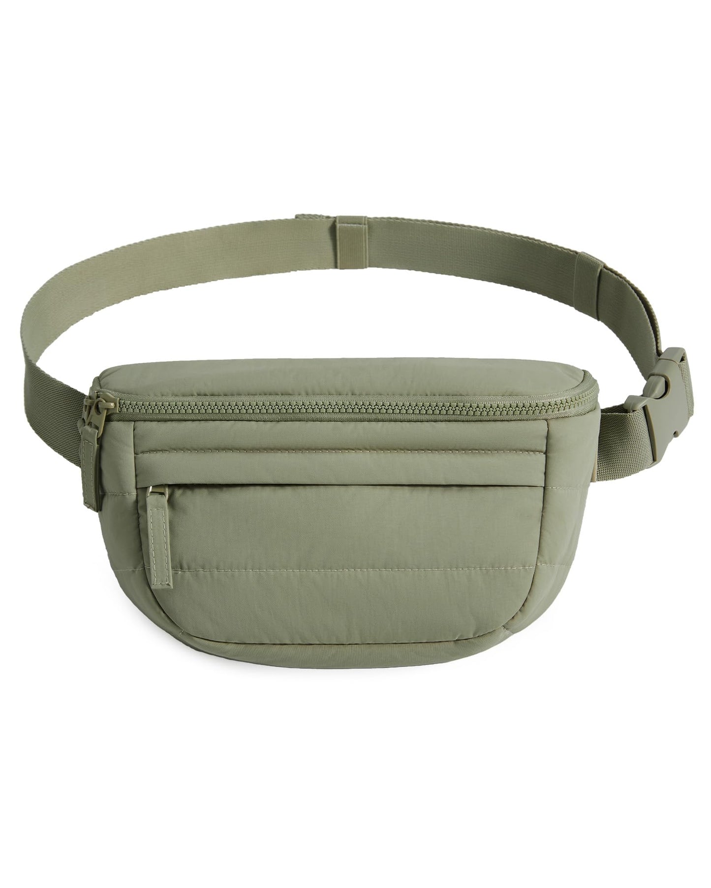 HOTBAGSMART Fanny Packs for Women Cross Body, Quilted Puffy Belt Bag with Pockets, Fashion Waist Packs for Traveling Hiking Black