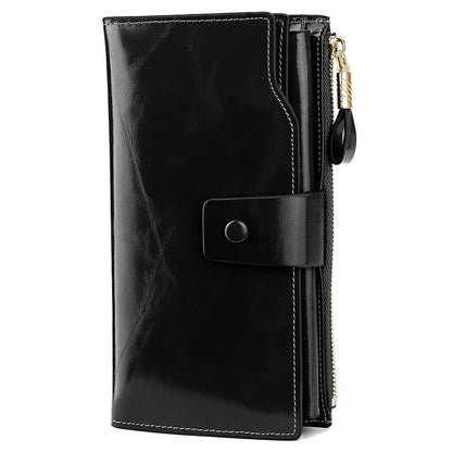 HOTYALUXE Women's Genuine Leather Wallet RFID Blocking Multi Card Holder with Cell Phone Pocket Mothers Day Gifts