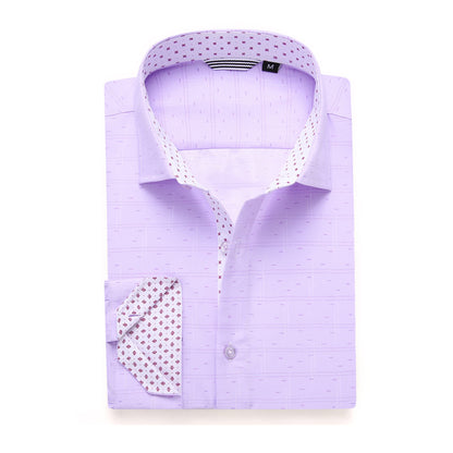 HOTAlex Vando Mens Printed Dress Shirts Regular Fit Casual Button Down Shirt | Wrinkle resistant, Machine washable, Contrast on inner collar & cuff, True-to-size cut, Business & Daily, Easy outfit pairing