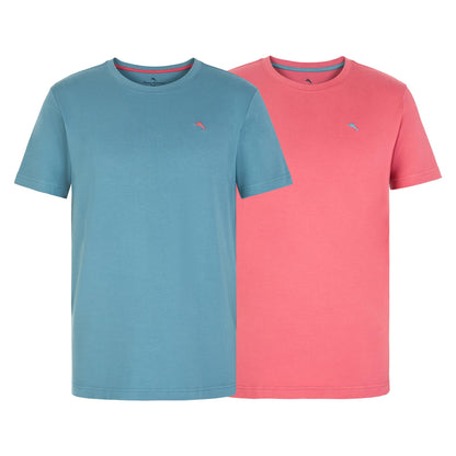 HOTTommy Bahama - Men's Essential 2 Pack T Shirts, Short Sleeve Crew Neck Stretch Jersey Top for Sleep or Lounge