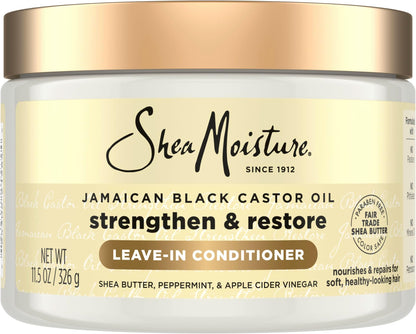 HOTSheaMoisture Leave In Conditioner, Jamaican Black Castor Oil to Soften, Detangle & Reduce Breakage, 20 oz