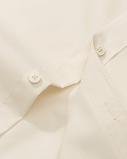 HOTAlimens & Gentle Men's Dress Shirt Regular Fit Stretch Stain Shield Long Sleeve Solid Business Wedding Button Down Shirts
