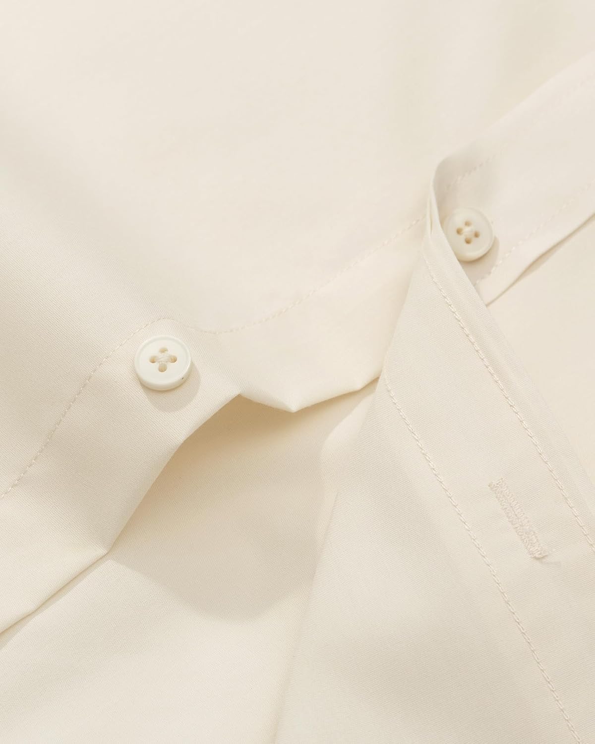 HOTAlimens & Gentle Men's Dress Shirt Regular Fit Stretch Stain Shield Long Sleeve Solid Business Wedding Button Down Shirts