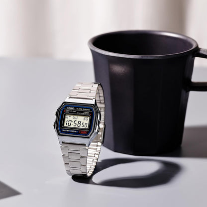 HOTCasio A158WA Series | Unisex Digital Watch | Vintage | WR | 100 SEC Stop Watch | Daily Alarm | Regular Time Keeping: Hour, Minute, Second, PM, Date, Day | Led Light | 7 Yr Battery