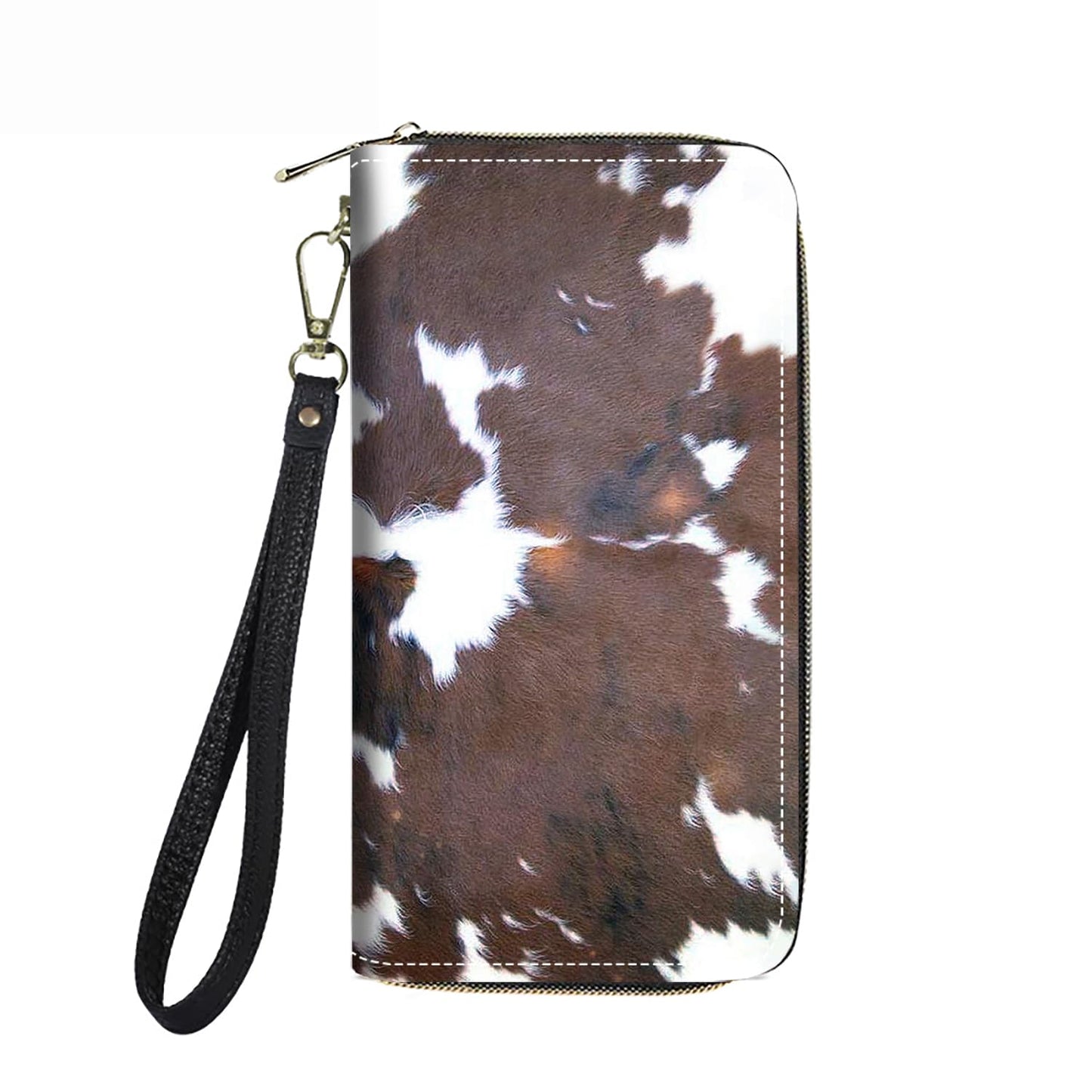 HOTWomen's Large Capacity Wallet PU Leather Double Zipper Clutch Purse Multifunctional Wallet with Removable Wristlet Strap for Smart Phone/Coin/Card/Cash, Flower Butterfly