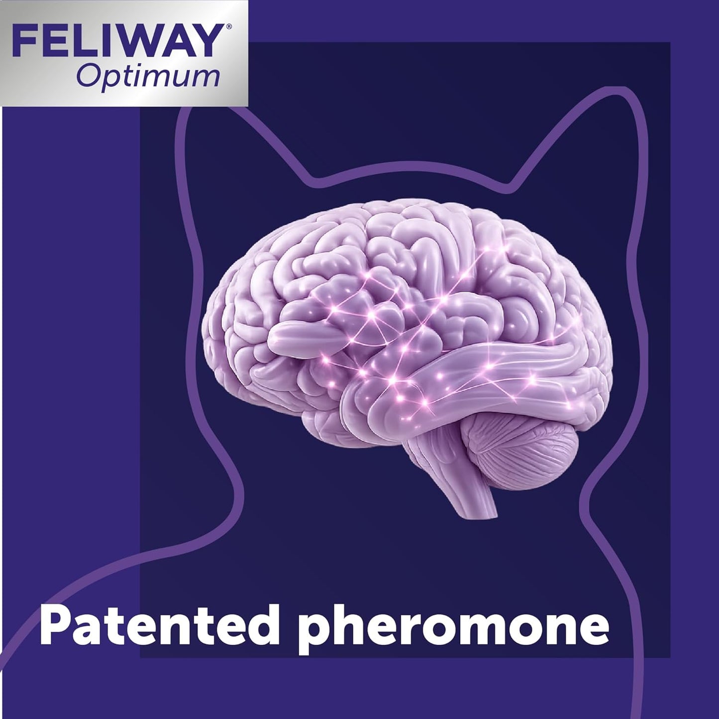HOTFELIWAY Optimum Cat Calming Pheromone Diffuser Kit | Advanced Support to Help Reduce Urine Spraying, Scratching, Fighting & Hiding Due to Stress. 30-Day Diffuser Supply