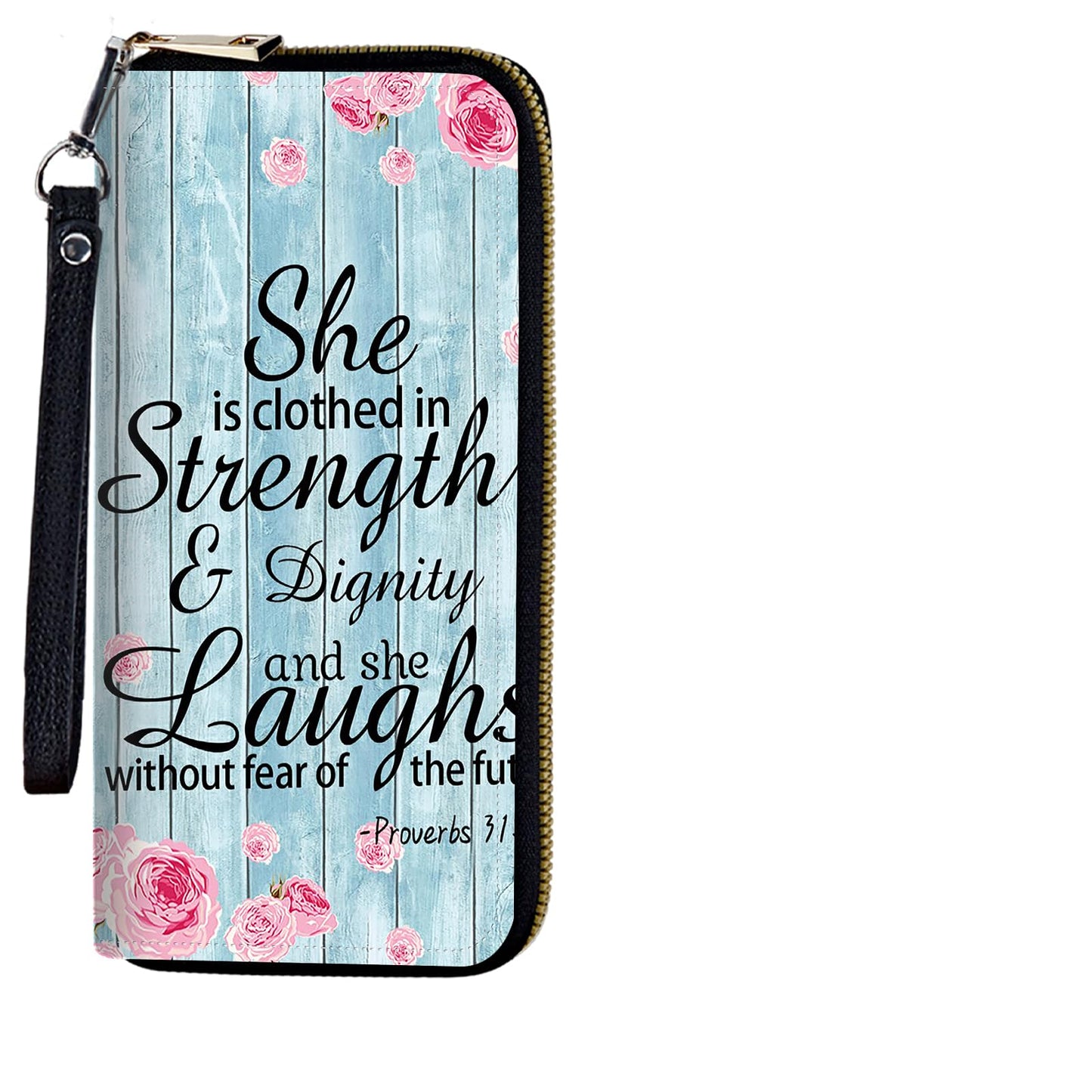 HOTWomens Wristlet Wallet RFID Blocking Large Capacity Zip Around Long Purse PU Leather Credit Card Holder with Detachable Hand Strap for Phone Cash,Sunflowers And Butterflies