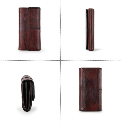 HOTWallets for Women Large Capacity Leather Clutch Wallet Card Organizer Women's Purse