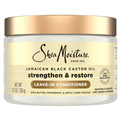 HOTSheaMoisture Leave In Conditioner, Jamaican Black Castor Oil to Soften, Detangle & Reduce Breakage, 20 oz