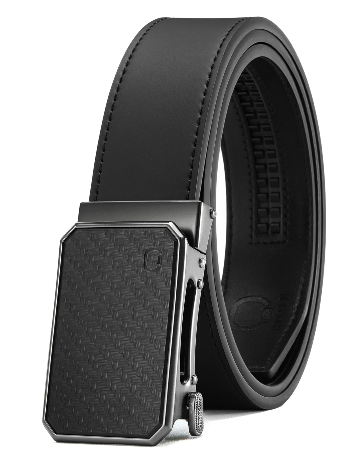 HOTCHAOREN Ratchet Belt Men - 35mm Mens Belt Leather for Casual Jeans - Versatile Fit, Customizable Style