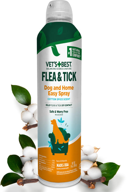 HOTVet’s Best Indoor Flea and Tick Spray – Dog Flea and Tick Treatment for Home, Plant-Based Formula with Natural Oils, Kills Fleas, Eggs & Ticks on Contact, Made in USA, 32 oz | Plant-Based Flea & Tick Spray, Kills Fleas, Eggs & Ticks on Contact, Natural