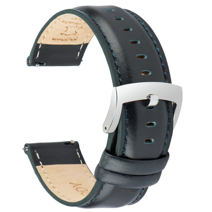 HOTOTTOODY Leather Watch Bands Quick Release, Elegant Top Grain Leather Watch Straps for Men & Women, Choice of Color & Width - 18mm, 19mm, 20mm, 21mm or 22mm Wristbands Bracelet for Watch & Smartwatch