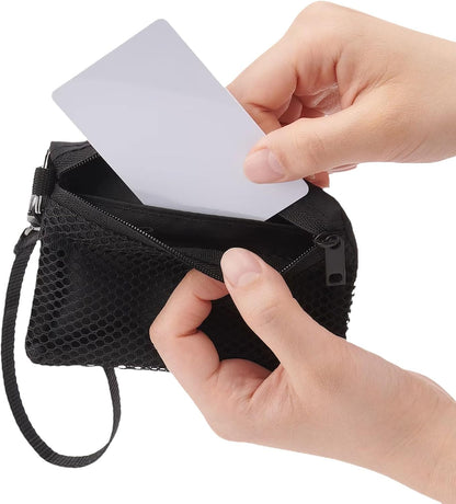 HOTJapan Compact Travel Wallet - Lanyard Keychain Card Case with Coin Pocket, Small Lightweight Toiletry Bag, Essential Passport and Credit Card Holder (Black)