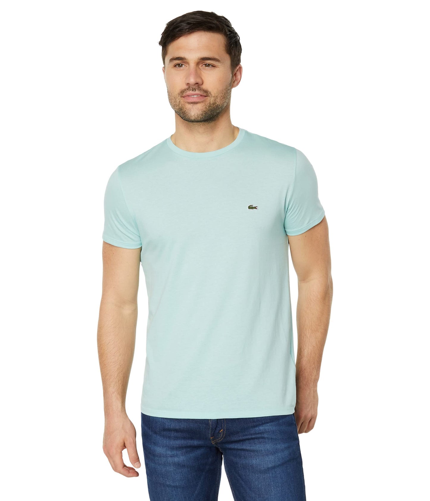 HOTLacoste Men's Short Sleeve Pima Jersey Crew Neck Tee