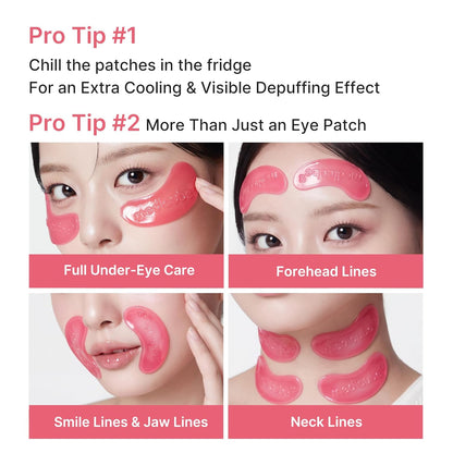 HOTmedicube Jelly Eye Mask PDRN Pink Collagen | Hydrogel Eye Patches with PDRN, Collagen, NAD | Refreshing for Puffy, Tired Eyes | Firming for Look of Wrinkles, Fine Lines | Korean Skincare (28 Pairs)