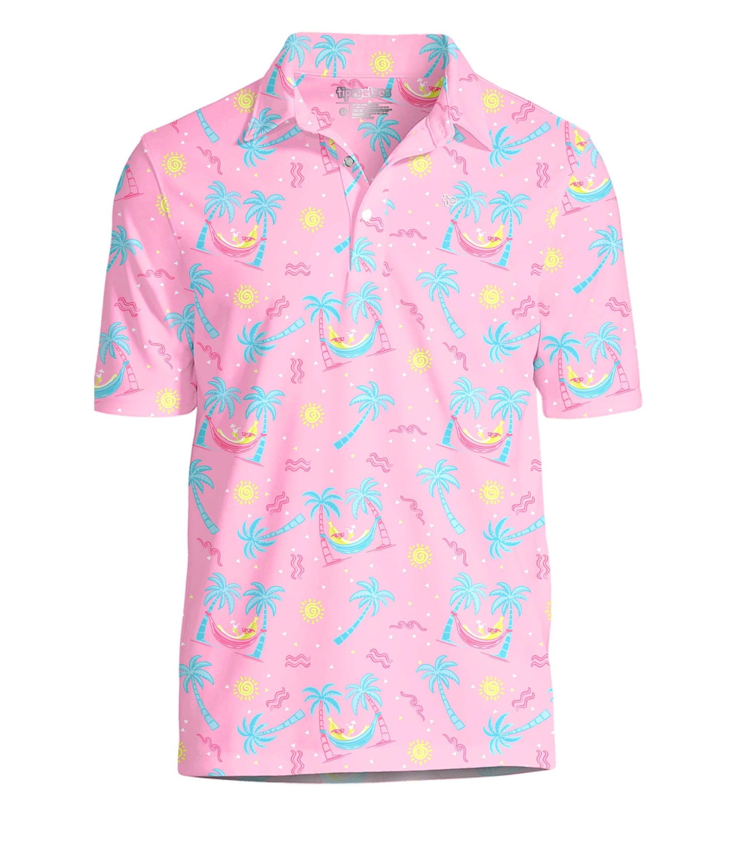 HOTTipsy Elves Men’s Golf Polo Shirt - Moisture Wicking, Stretch Fabric, Athletic Fit - Performance Polo