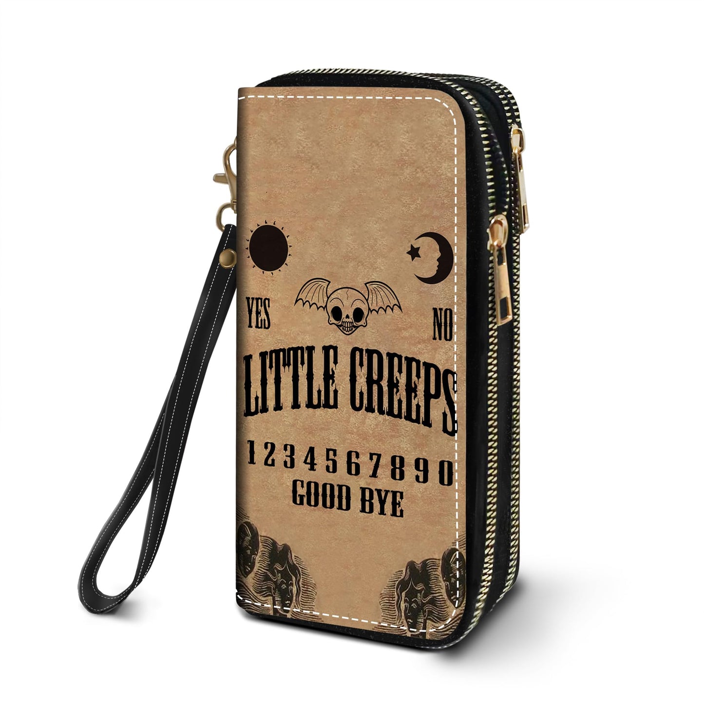 HOTWomen's Large Capacity Wallet PU Leather Double Zipper Clutch Purse Multifunctional Wallet with Removable Wristlet Strap for Smart Phone/Coin/Card/Cash, Flower Butterfly