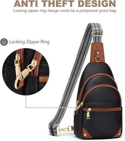 HOTSYTRAH Anti Theft Crossbody Bags for Women, RFID Sling Bag Travel Purse, RFID Cross Body Purses Chest Bag for Travel