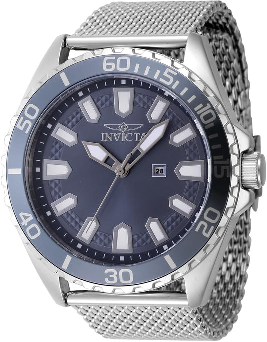 HOTInvicta Men's Pro Diver 46mm Stainless Steel Quartz Watch, Silver (Model: 46901)