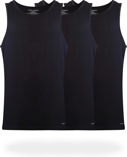 HOTPair of Thieves Men Super Soft Tank Top | Undershirt for Men | Soft, Breathable, Cotton Blend Fabric | Layering & Daily Wear
