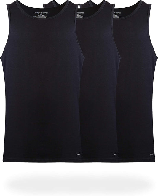 HOTPair of Thieves Men Super Soft Tank Top | Undershirt for Men | Soft, Breathable, Cotton Blend Fabric | Layering & Daily Wear