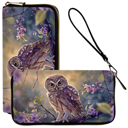 HOTLadies Wallet,Clutch Purses for Women Wallets Leather Credit Card Holder for Women Wristlet Slim Small Cute with Zipper,Thin RFID Blocking with Wrist Strap,Glitter Dragonfly Moon