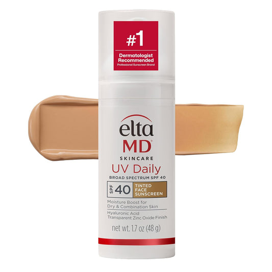 HOTEltaMD UV Daily SPF Face Sunscreen Moisturizer with Zinc Oxide, Daily Face Moisturizer with SPF, Sunscreen for Dry Skin