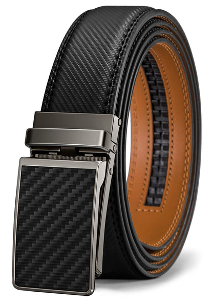 HOTBULLIANT Men's Belt,Brand Ratchet Belt Of Genuine Leather For Gift Men Dress,Size Customized