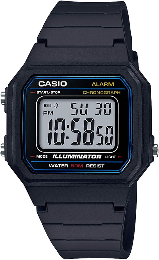 HOTCasio W217H Series | Men’s Digital Watch | 50M WR | 1/100 Second Stopwatch | LED Backlight | Countdown Timer | 100 SEC Chronograph | Daily Alarm | Hourly Time Signal | 7 Year Battery