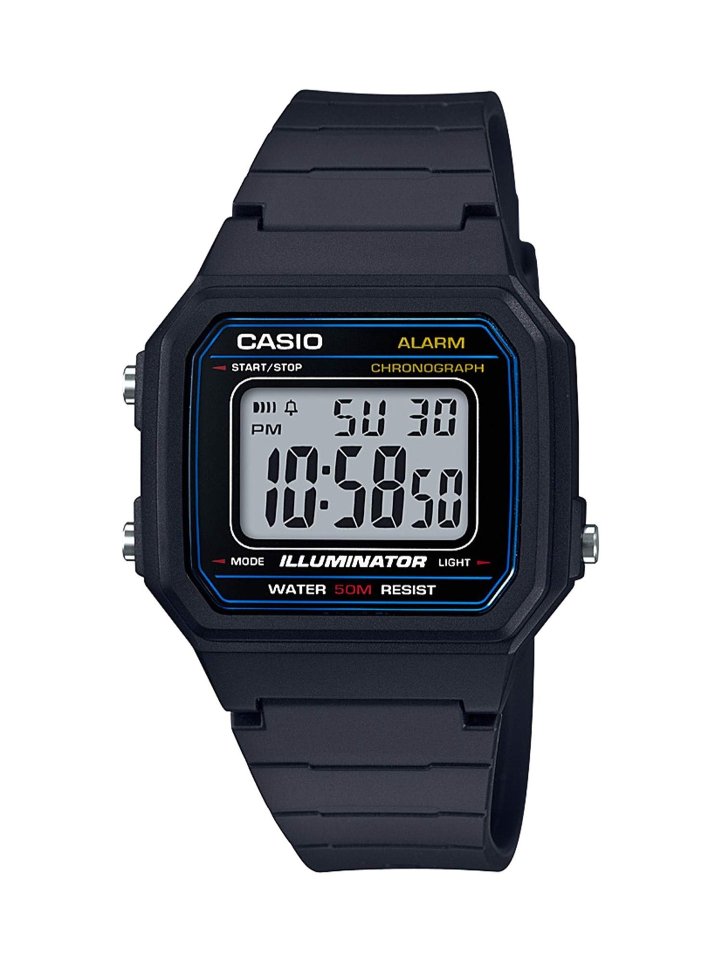 HOTCasio W217H Series | Men’s Digital Watch | 50M WR | 1/100 Second Stopwatch | LED Backlight | Countdown Timer | 100 SEC Chronograph | Daily Alarm | Hourly Time Signal | 7 Year Battery