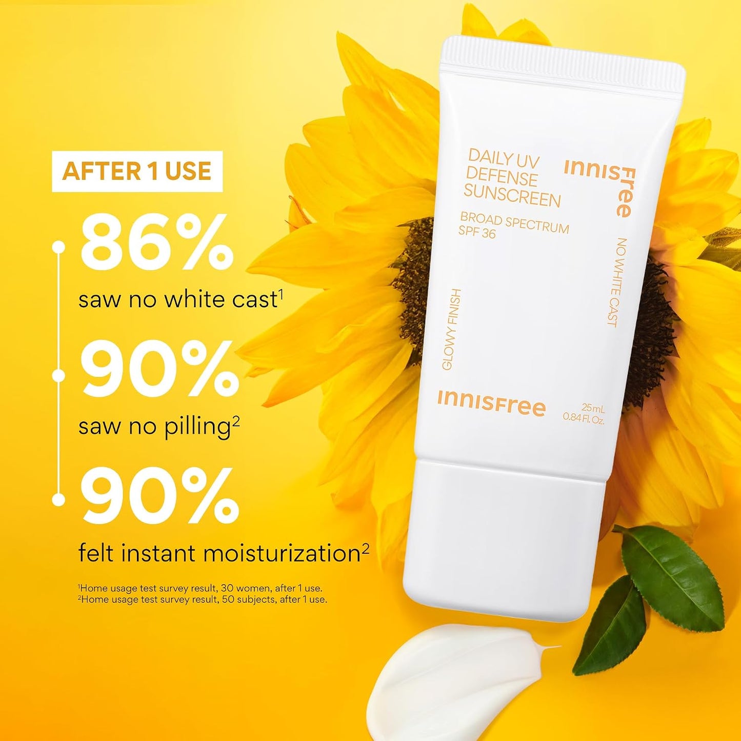 HOTinnisfree Daily UV Defense SPF 50+ PA++++ Korean Face & Body Sunscreen, Broad Spectrum, Invisible Finish, No White Cast, Lightweight, Hydrating
