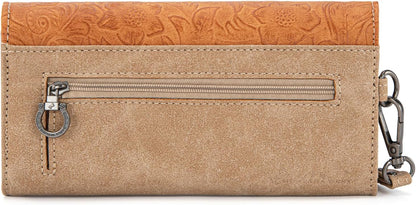 HOTMontana West Wristlet Wallets for Women Western Trifold Wallet Purse with Card Holder MW1340-W002TN