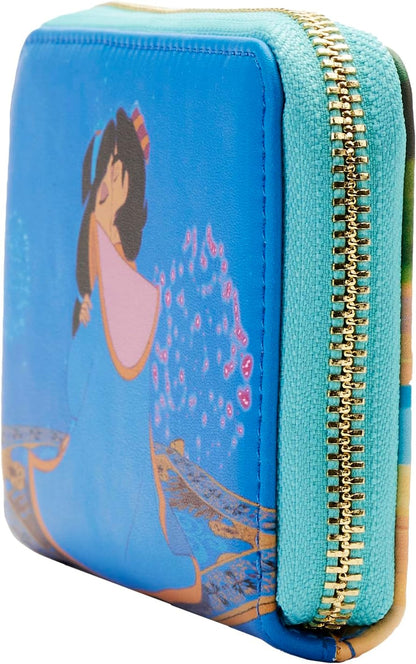HOTLoungefly DISNEY JASMINE PRINCESS SERIES ZIP AROUND WALLET