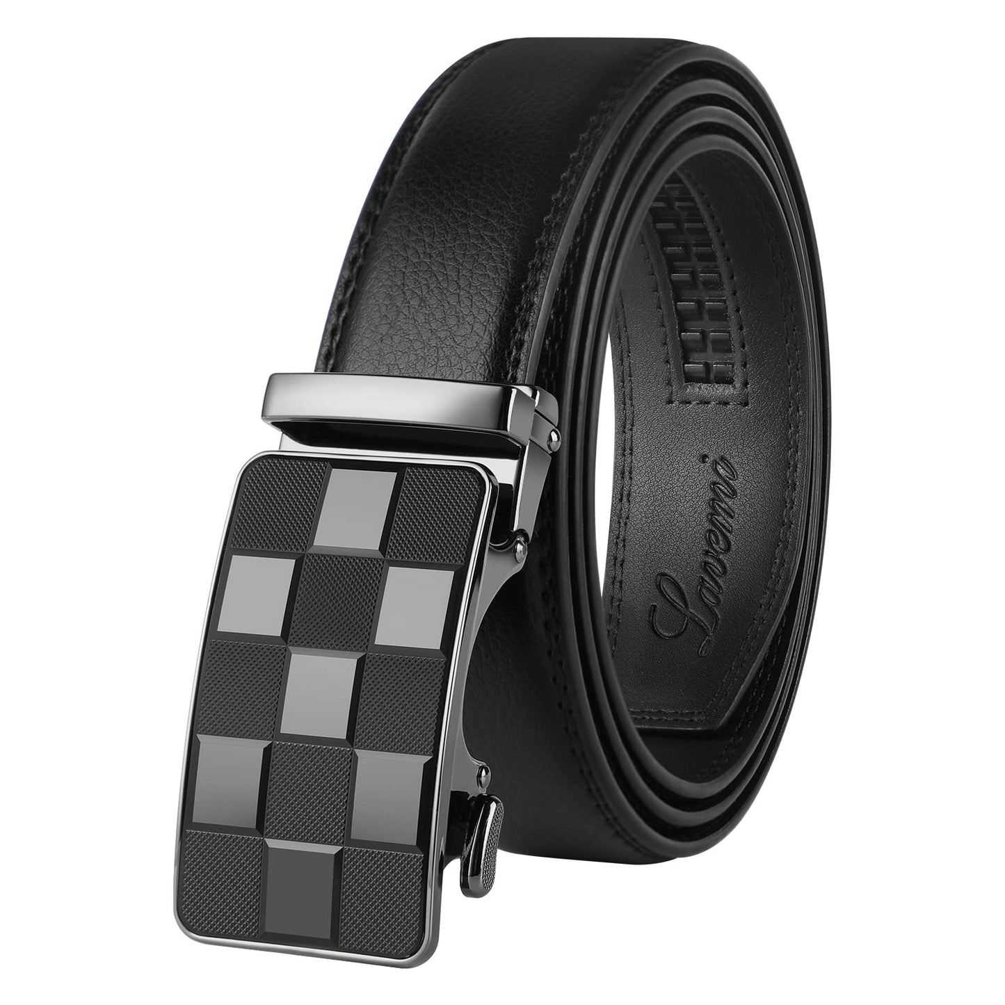 HOTLavemi Men's Real Leather Ratchet Dress Casual Belt, Cut to Exact Fit,Elegant Gift Box